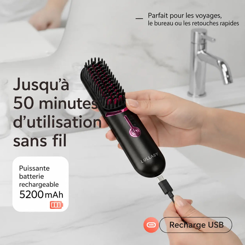 Lullaby AirBrush Pro™ – Brosse Lissante Sans Fil